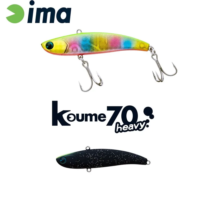 Ima Koume Vibration 70 Heavy 70mm 18g 119matt Night Black wobbler Superprijs