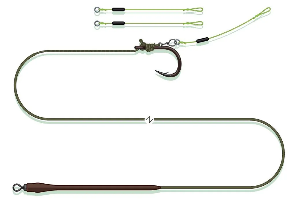 MADCAT QUICK CHANGE PELLET RIG 65CM 0.90MM/1.35 harcsázó előkötött szerelék Nieuw