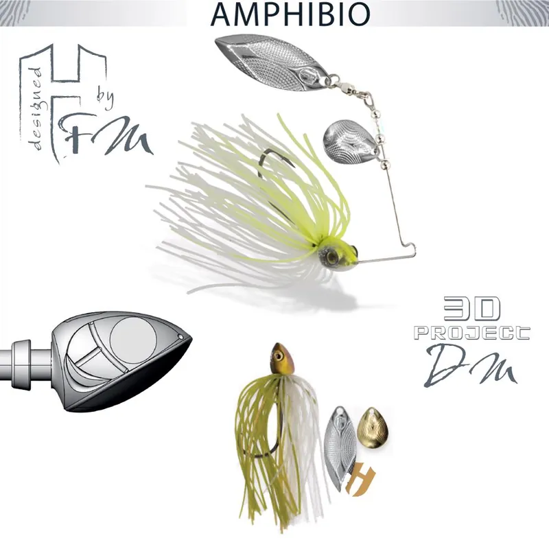 Snelle Levering Herakles Spinnerbait Amphibio Tandem 3/8Oz 10.5g Ayu