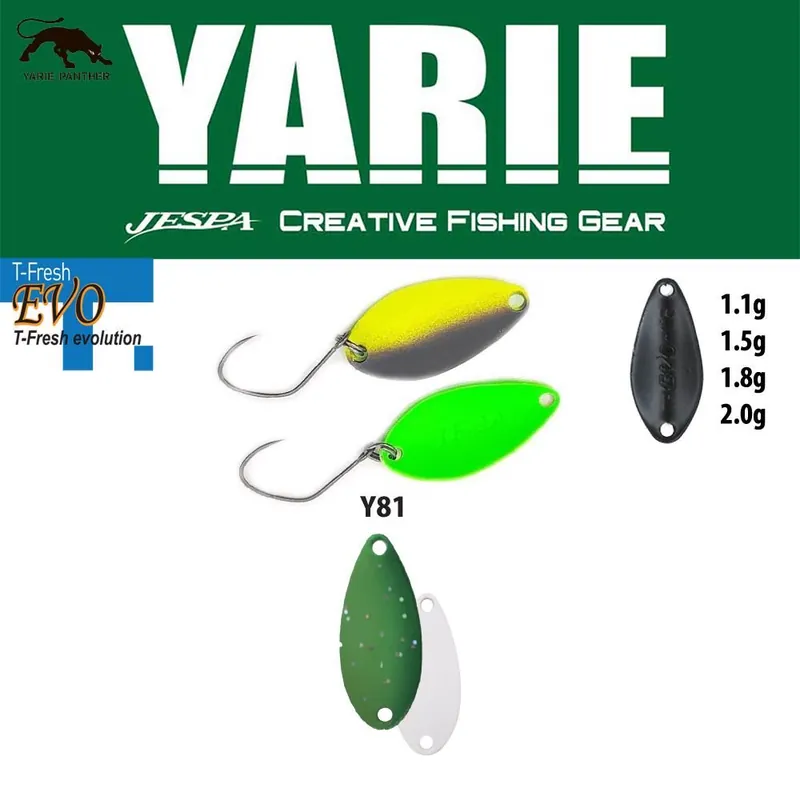 Superprijs Yarie Jespa Yarie 710T T-Fresh Evo 1.5g Y81 Cucumber támolygó villantó