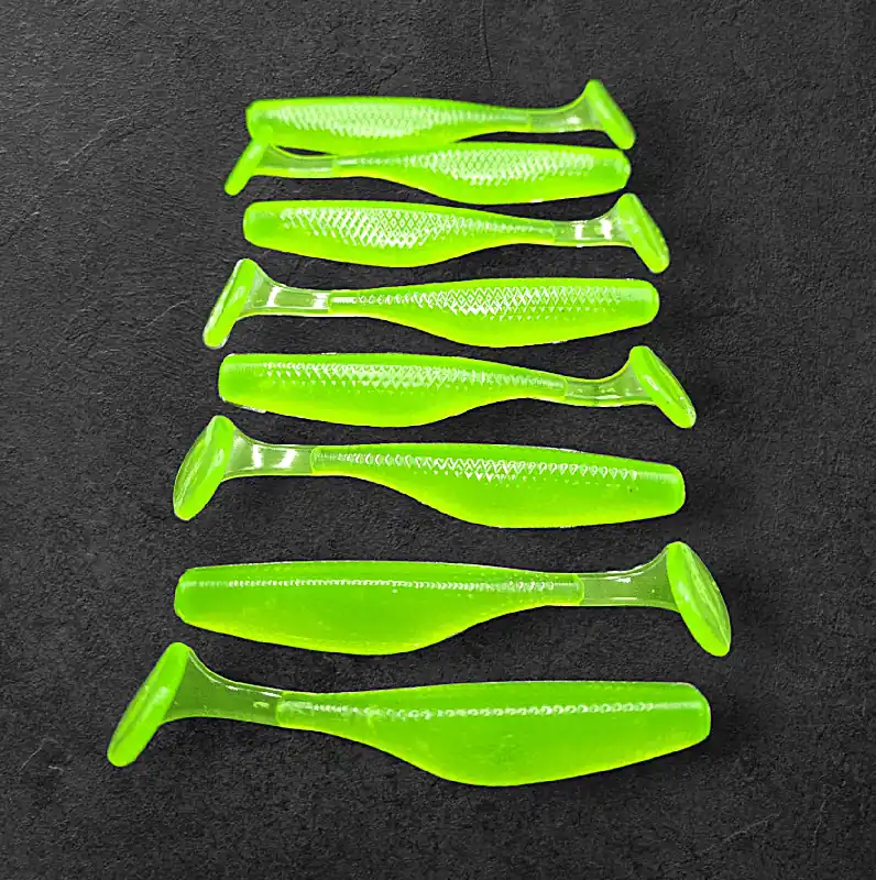 Korting Alpha Tackle Paddleworm Fluo Green / 7cm / 1db
