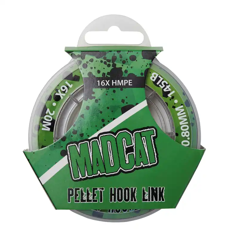 MADCAT PELLET HOOK LINK 16X 20M 0.95MM 85KG BR harcsázó előkezsinór Gratis Retour