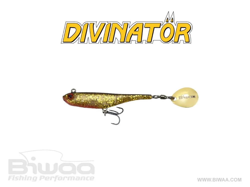 Betrouwbaar Biwaa Divinator Mini 9.5cm 9g 19 Aurora Gold tail spinner