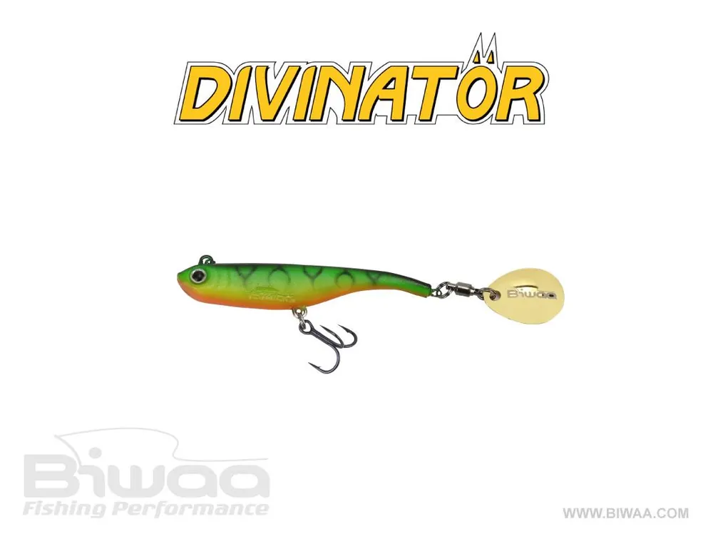 Biwaa Divinator Mini 9.5cm 9g 12 Fire Tiger tail spinner Express Levering