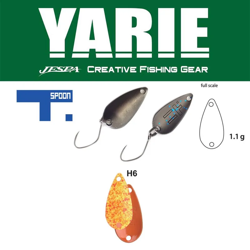Yarie Jespa Yarie 706 T-Spoon 1.1g H6 Daidai Squash támolygó villantó Gereduceerde Prijs