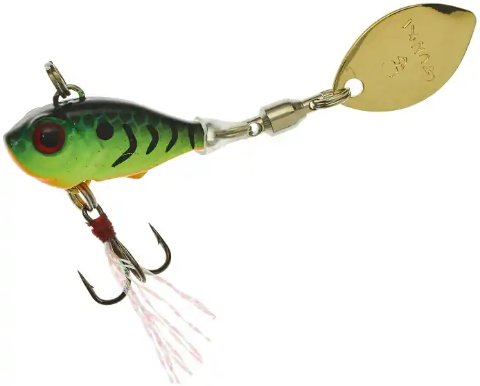 Gunki Shocker Vib 5,95g Mat Fire Tiger tail spinner Actieprijs