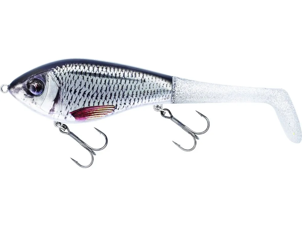 Beste Prijs WESTIN Swim Tail Hybrid 12cm 68g Sinking Real Roach / 1 body 2 tails wobbler