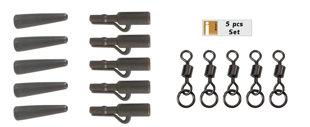 Hoge Kwaliteit ANACONDA 360° Flex Ring Swivel Saftey Clip Kit Army Green 5db