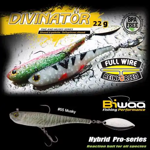 Rechtstreeks Van De Fabrikant Biwaa Divinator Medium 18cm 35g 55musky tail spinner