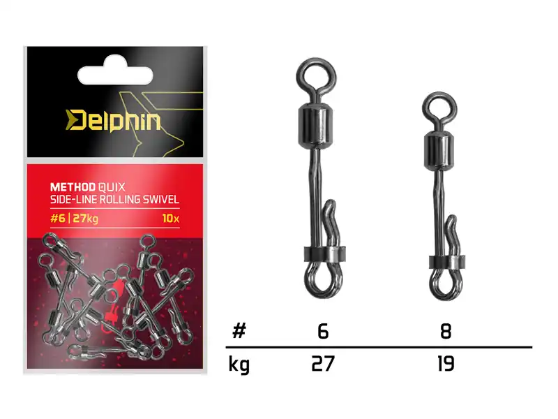 Hoge Kwaliteit Delphin Method QuiX oldalvonalas forgókapocs / 10 db ( 8/19kg)