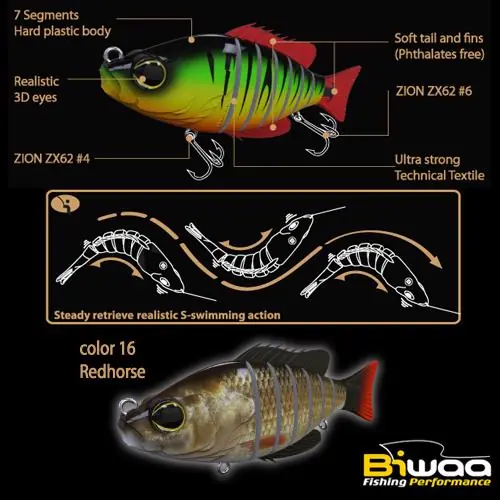 Betaalbaar Biwaa Swimbait Seven S4" 10cm 17g 16 Redhorse wobbler