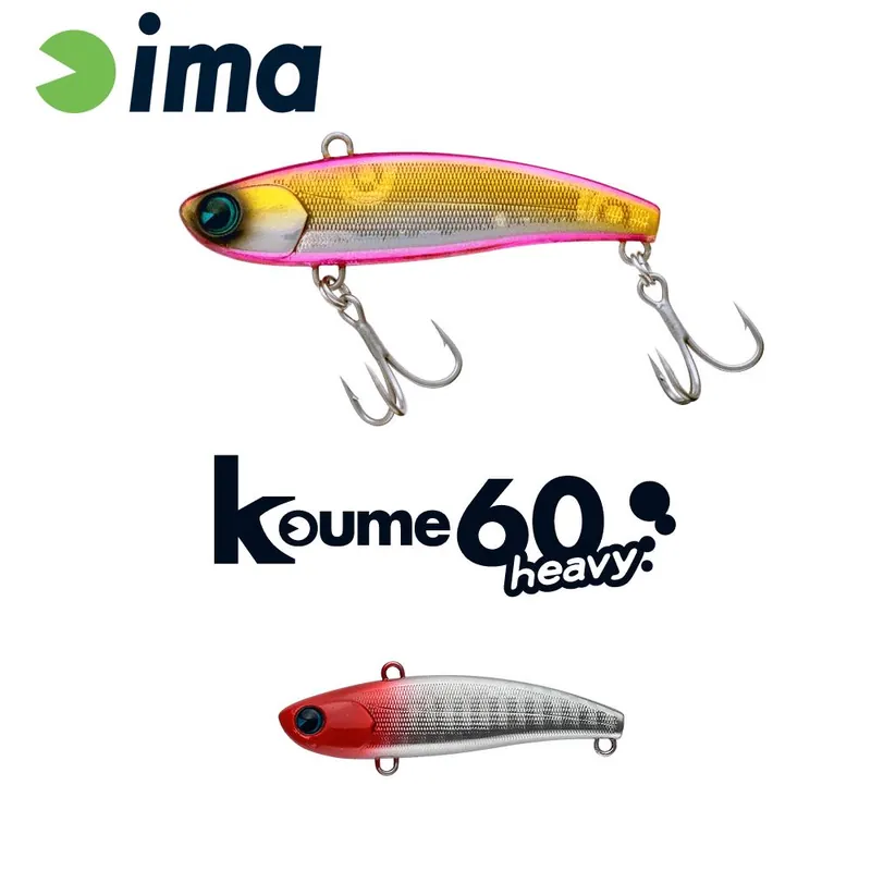 Snelle Levering Ima Koume Vibration 60 Heavy 60mm 17g 101 Red Head wobbler