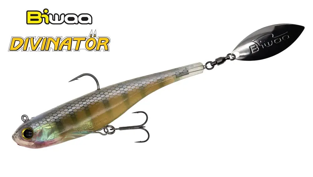 Gecertificeerd Biwaa Divinator Junior 14cm 22g 74 Ghost Gill tail spinner