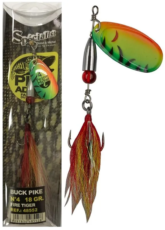 Nieuw Pezon & Michel Körforgó villantó Buck Pike 18g Fire Tiger