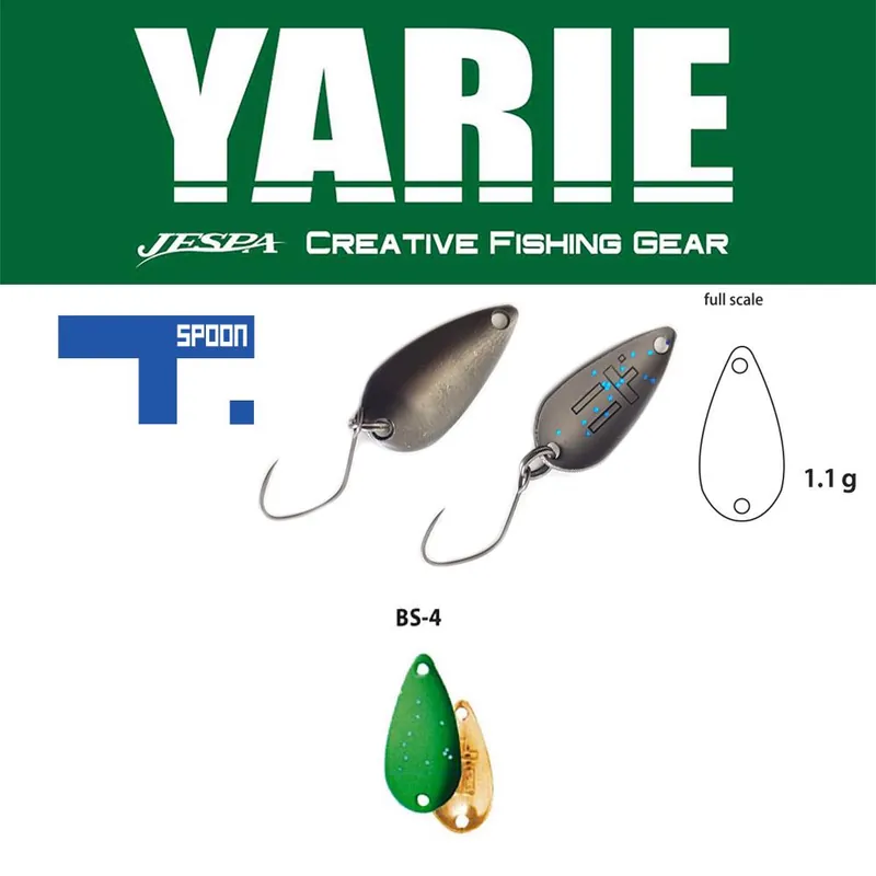 Bestel Nu Yarie Jespa Yarie 706 T-Spoon 1.1g Bs4 Lime Glitter támolygó villantó