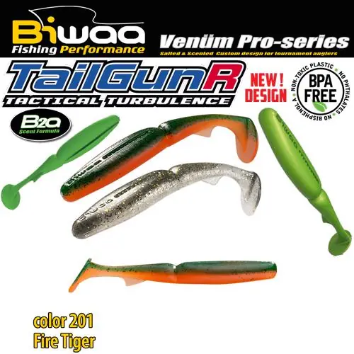 Uitverkoop Biwaa Tailgunr 2.5" 6.5cm 201 Fire Tiger gumihal