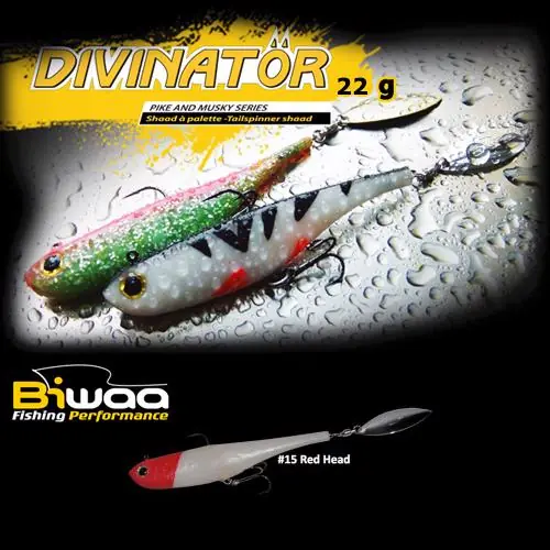 Seizoensaanbieding Biwaa Divinator Junior 14cm 22g 15 Red Head tail spinner