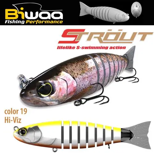Beperkt Aanbod Biwaa Swimbait Strout 3.5" 9cm 8g 19 Hi-Viz wobbler