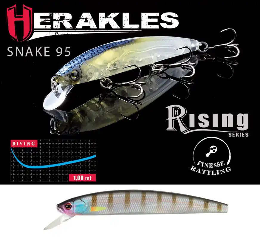 Weekendaanbieding Herakles Snake 95Sp 9.5cm 9g Perch jerkbait