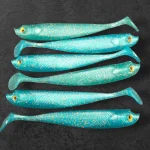 Voordeelprijs Alpha Tackle Sardine Blue Crystal arany csillámokkal / 10cm