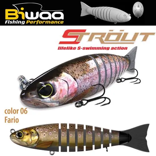 Tijdelijk Beschikbaar Biwaa Swimbait Strout 5.5" 14cm 29g 06 Fario wobbler