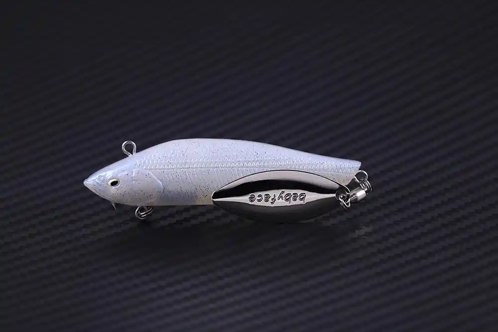 Babyface Sm65-S 65mm 10g 12 Pearl White Silver Flake wobbler Direct Verzonden