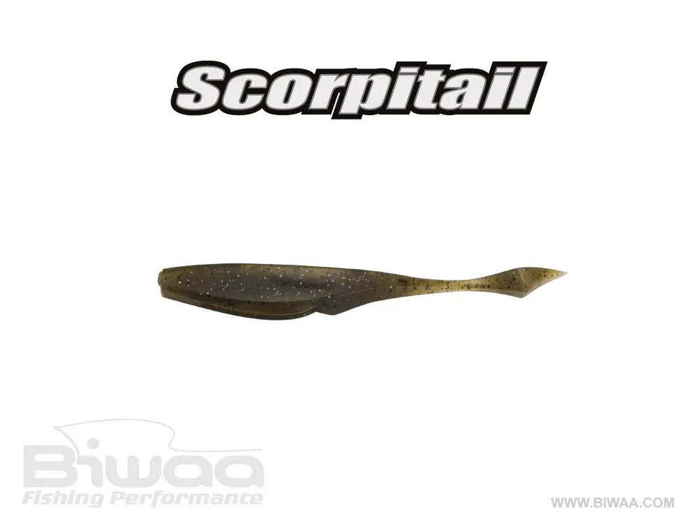 Laatste Versie Biwaa Scorpitail 4" 10cm 002geen Pumpkin gumihal