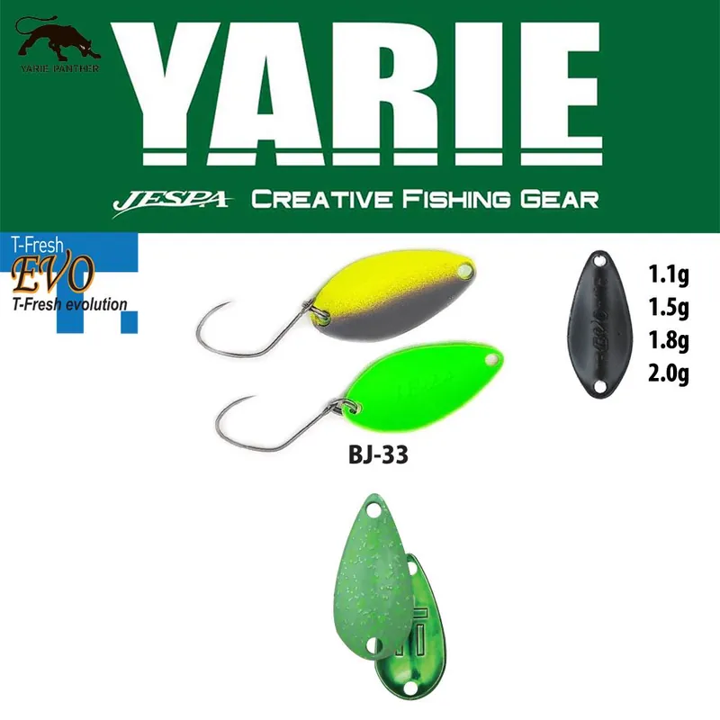 Must-Have Yarie Jespa Yarie 710T T-Fresh Evo 1.5g Bj-33 Teppan Green támolygó villantó