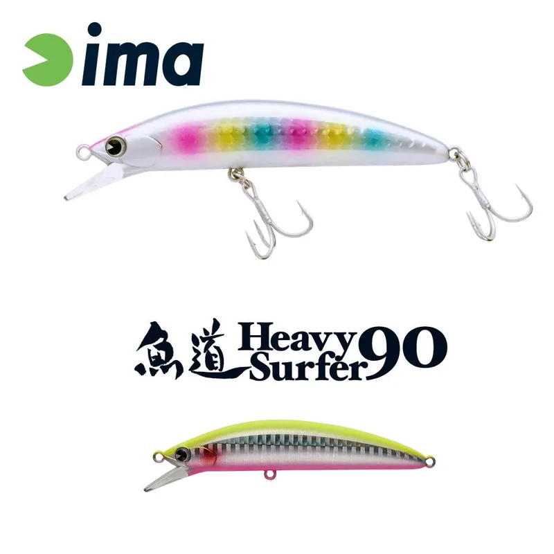 Must-Have Ima Heavy Surfer 90Hs 90mm 28g 112 Chart Back Pink Glow wobbler