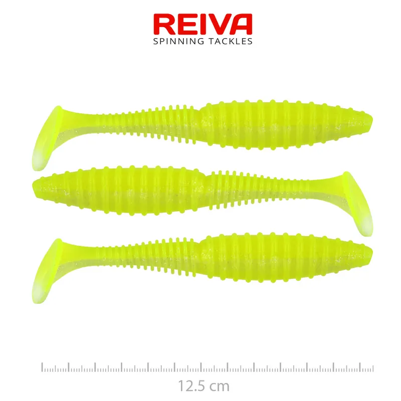 Betaalbaar Reiva Zander Power Shad 12,5cm 3db/cs (Flash Lemonade) gumihal