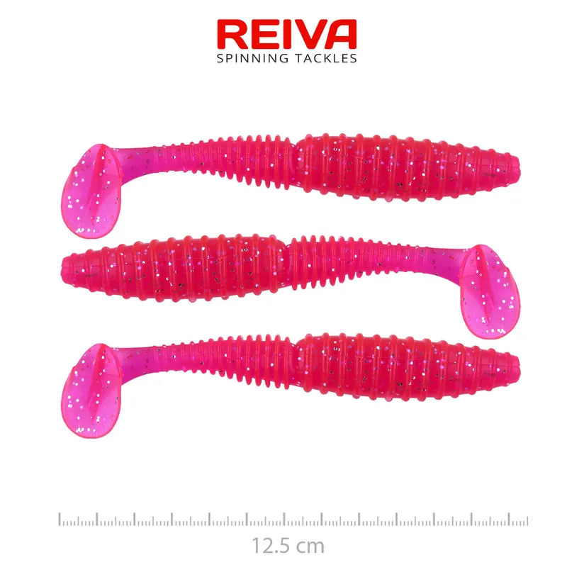 Reiva Zander Power Shad 12,5cm 3db/cs (Japanese Red) gumihal Superprijs