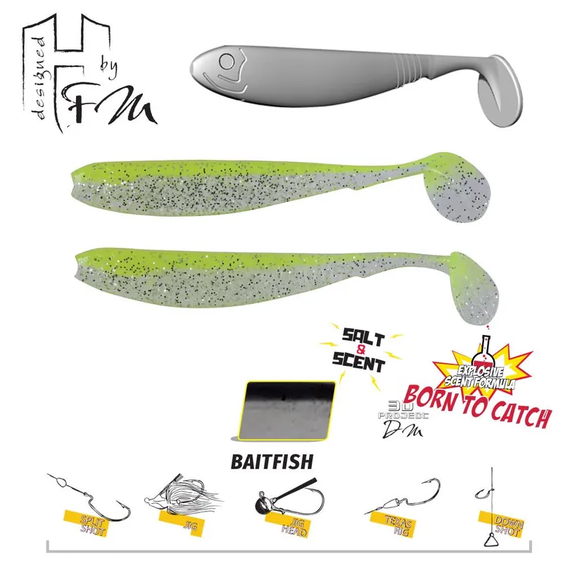 Herakles Benjo R 3.6" 9cm Baifish gumihal Nieuw