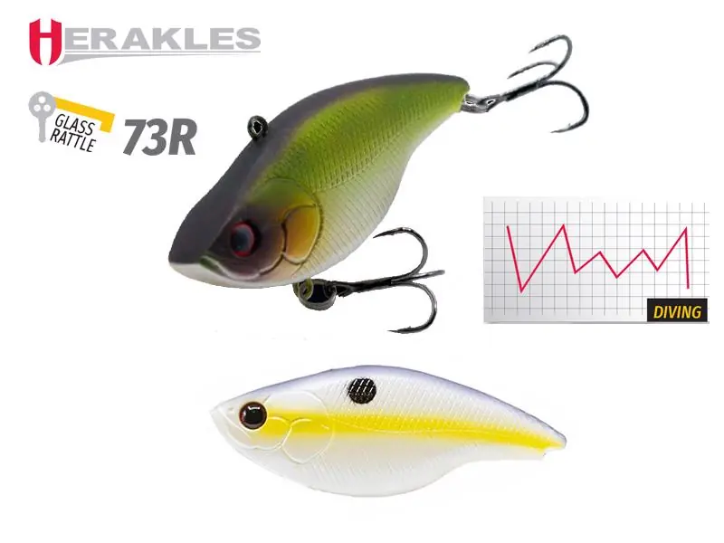Herakles Blaze Rattle 73R S 7.3cm 17g Sexy Shad wobbler Meest Verkocht