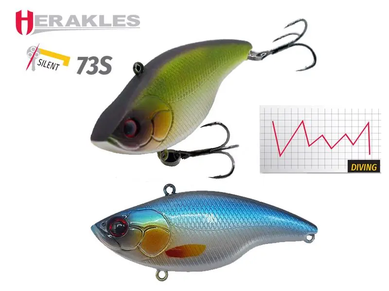 Actieprijs Herakles Blaze Rattle 73 Silent S 7.3cm 17g Crome Blue wobbler
