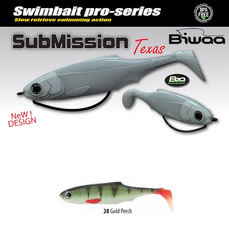 Beperkte Voorraad Biwaa Submission 5" 13cm 28 Gold Perch gumihal