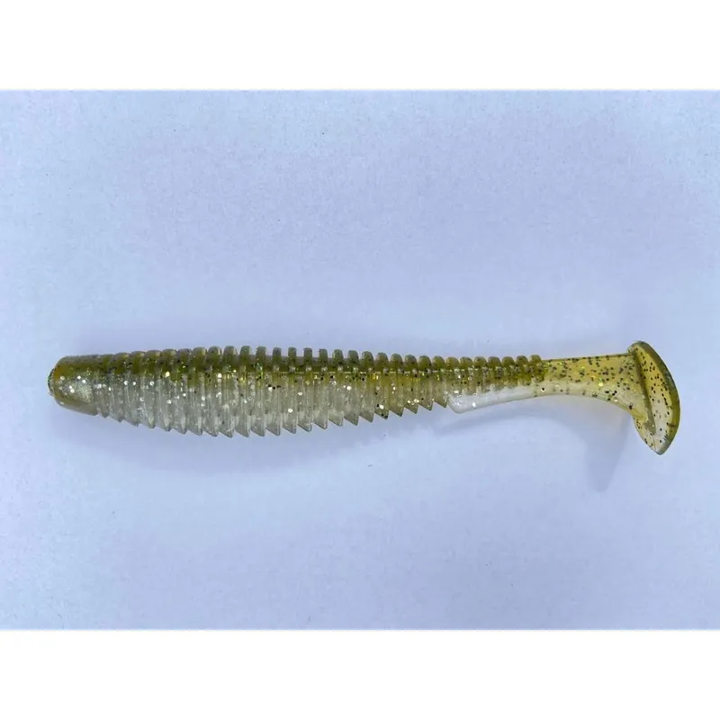 Rechtstreeks Van De Fabrikant Fishup_U-Shad 4" 8Pcs. 202 - Green Pumpkin/Pearl gumihal