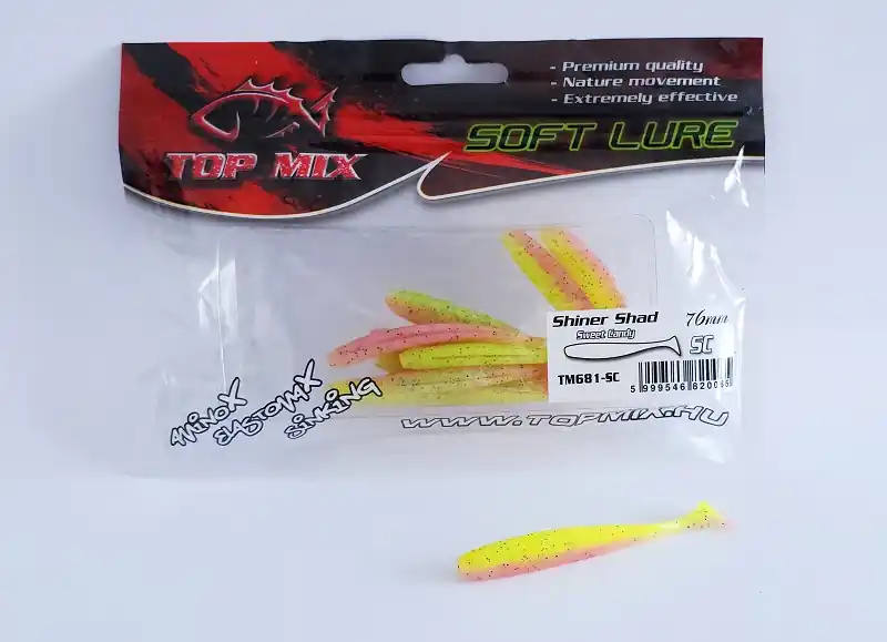Top Mix Shiner Shad Sweet Candy 76 mm gumihal Snelle Levering