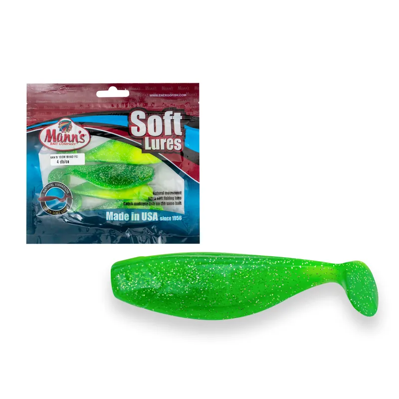 Mann‘s 10cm Shad Fchsg 3db/csomag gumihal Finale Uitverkoop