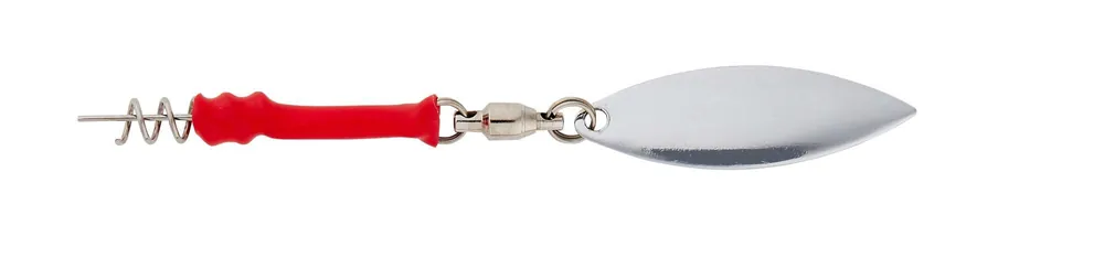 Savage Gear SCREWIN SPIN TEASER M SILVER RED 3 Darab betekerős villantó Finale Uitverkoop