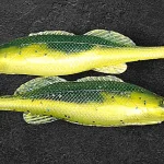 Korting Alpha Tackle Baby Zander oliva /fehér/arany/ fekete csillámokkal / 12cm