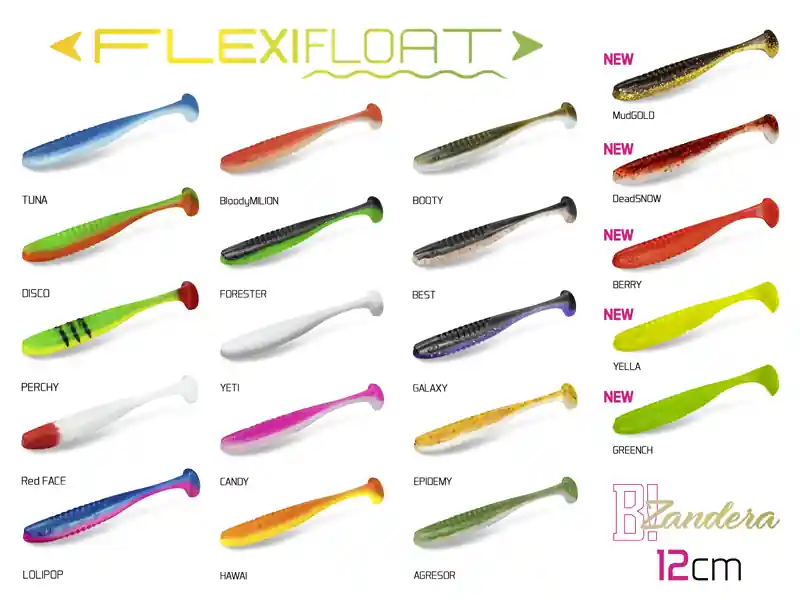 Gumihal Delphin ZANDERA FlexiFLOAT UVs / 5db (12cm/FORESTER) Tijdelijk Beschikbaar