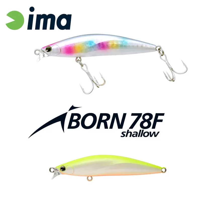 Finale Uitverkoop Ima Iborn 78F Shallow 78mm 8.5g 003 Chart Back Pearl wobbler
