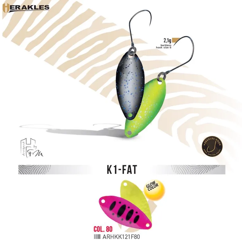 Hoge Kwaliteit Herakles Area Spoon K1 Fat 2.1g Color 80 Glow támolygó kanál