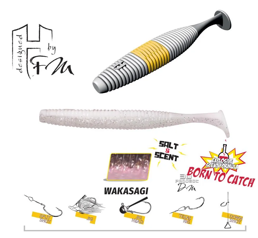 Dagaanbieding Herakles Fat Shad-Ow105 4.2" 10.5cm Wakasagi gumihal