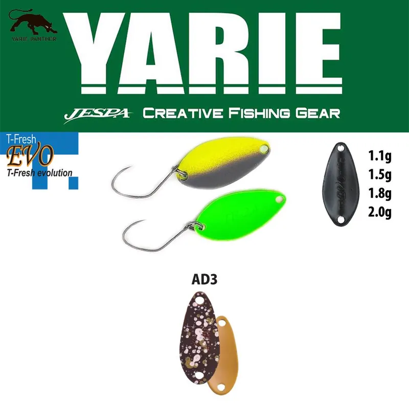 Yarie Jespa Yarie 710T T-Fresh Evo 1.1g Ad3 Saku Pellet támolygó villantó Beperkt Aanbod