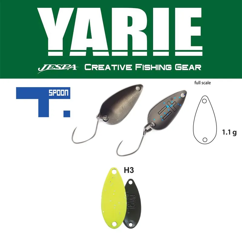 Yarie Jespa Yarie 706 T-Spoon 1.1g H3 Chart Glitter támolygó villantó Nu Kopen