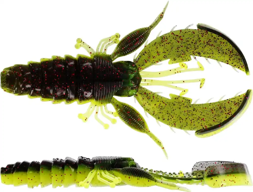 Flitsaanbieding WESTIN CreCraw Creaturebait 8,5cm 7g Black/Chartreuse 5pcs