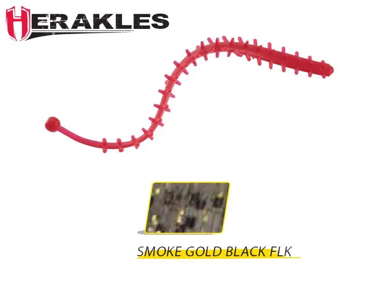 Herakles Tremors Worm 6.8cm Smoked Gold/Black Flake gumigiliszta Snelle Levering