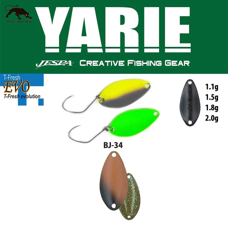 Yarie Jespa Yarie 710T T-Fresh Evo 2.0g Bj-34 Bahun Uni támolygó villantó Finale Uitverkoop