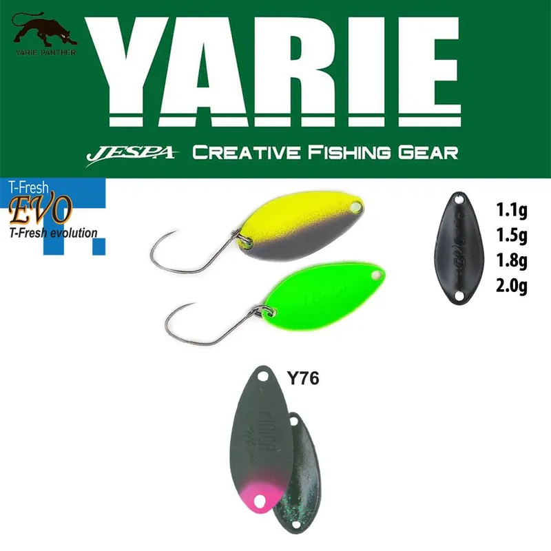 Fabrieksprijs Yarie Jespa Yarie 710T T-Fresh Evo 1.5g Y76 Olive/Pink Tail támolygó villantó